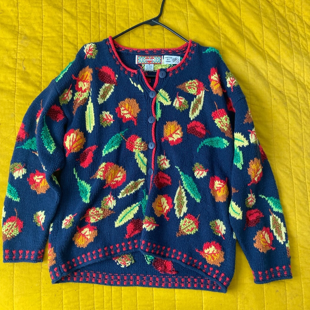 Fall inspired hand knitted Sweater